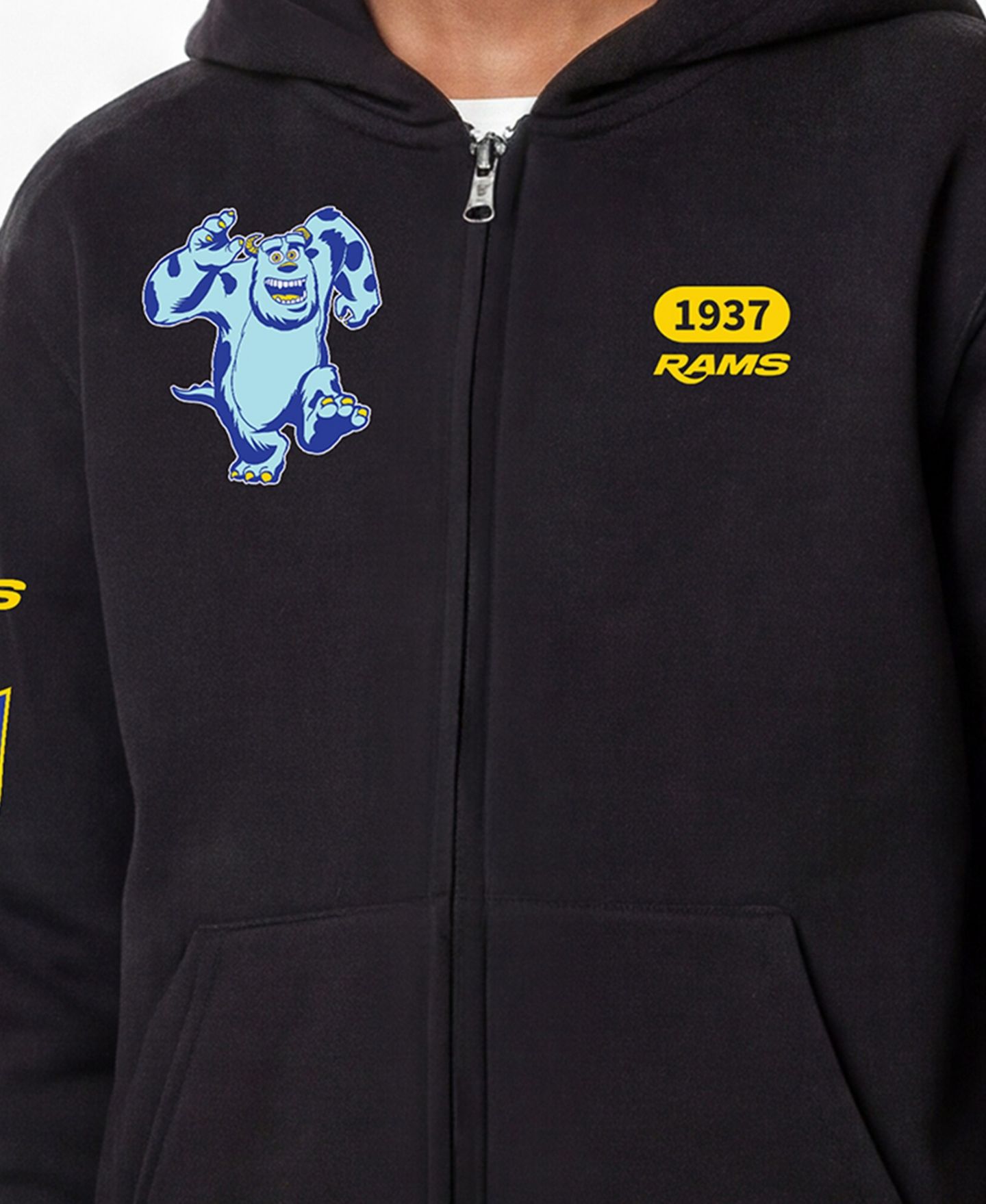 Детское худи Champion Black Los Angeles Rams Disney X Champion Full-Zip — фото 3