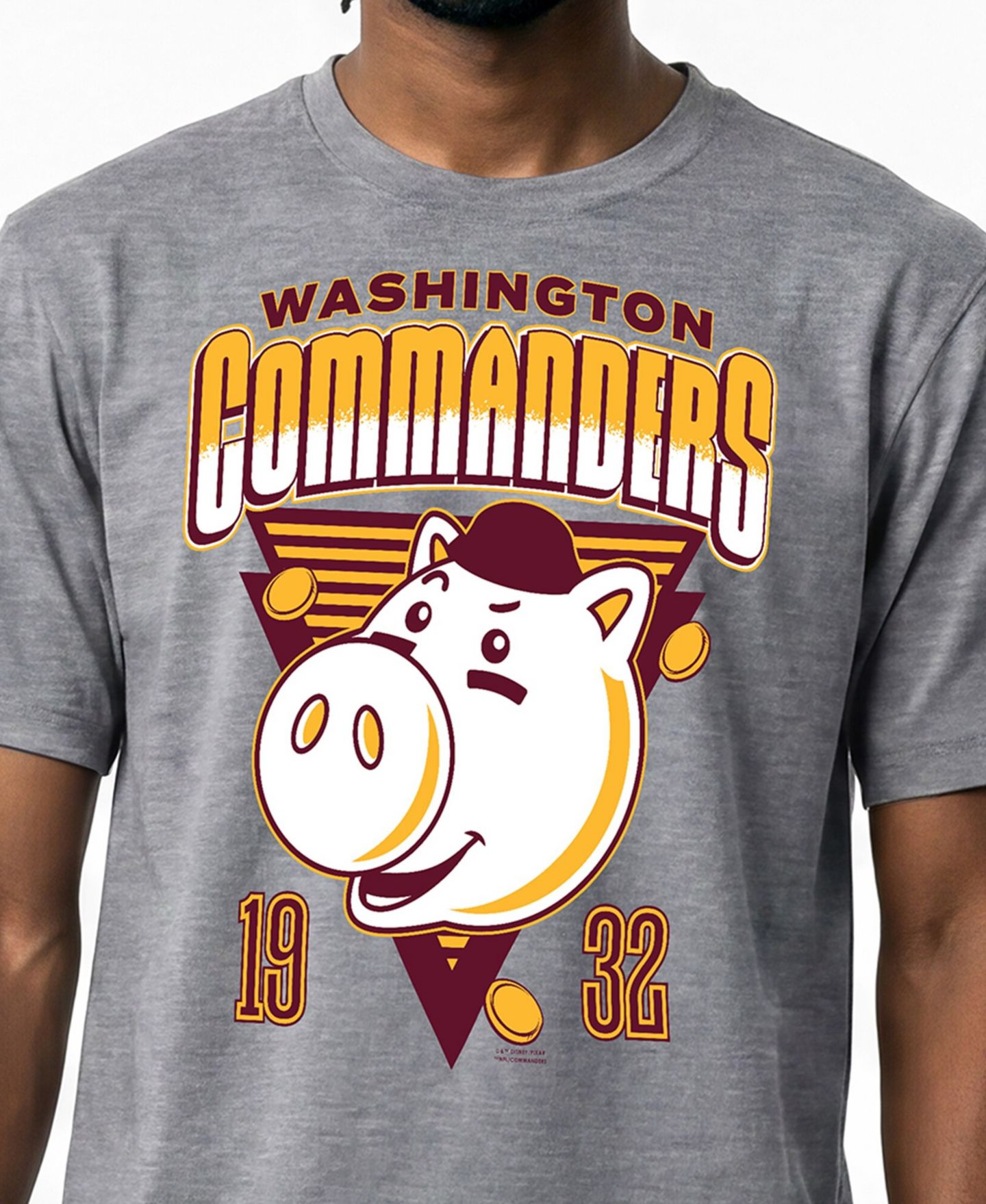 Мужская футболка Champion Gray Washington Commanders Disney X Champion All Star — фото 2