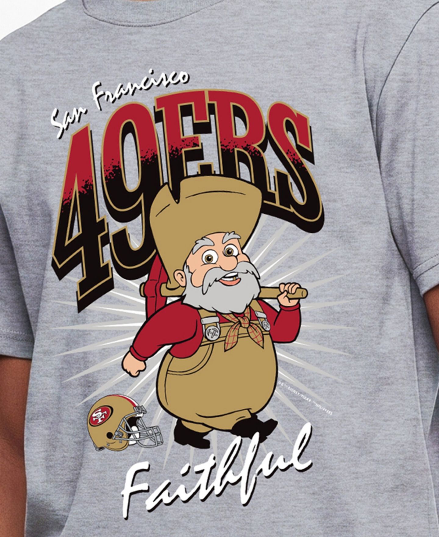 Детская футболка Champion Heather Gray San Francisco 49ers Disney X Champion — фото 2