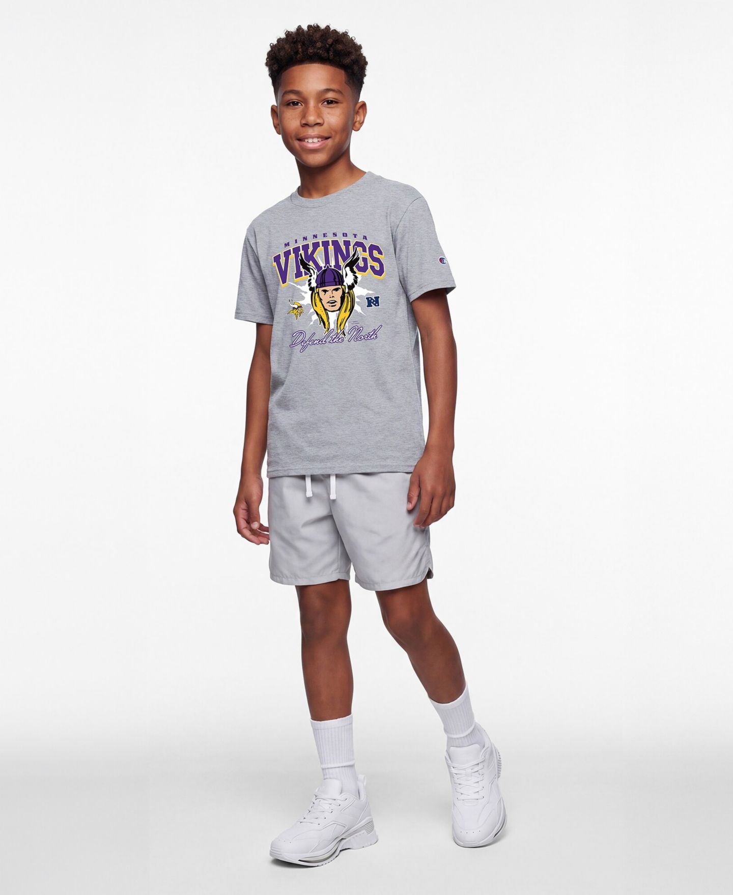 Детская футболка Champion Heather Gray Minnesota Vikings Disney X Champion — фото 4