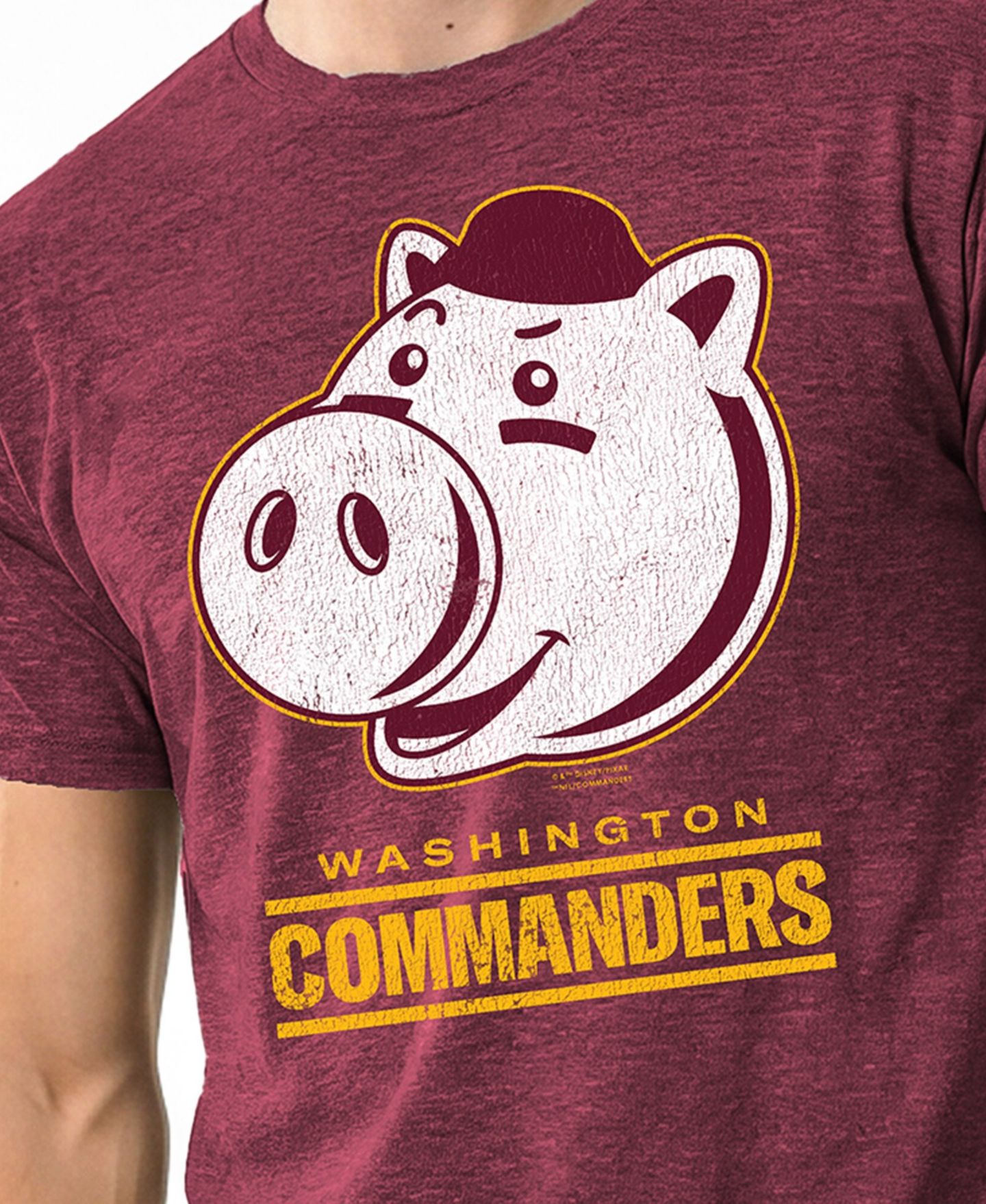 Мужская футболка Champion Burgundy Washington Commanders Disney X Champion Tri-Blend — фото 2