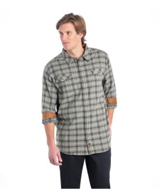 Men's Big & Tall Plaid Stretch Long-Sleeve Button-Down Shirt