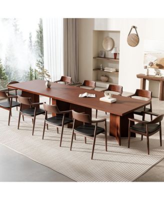 4-6 Person 63" Farmhouse Rectangular Dining Table