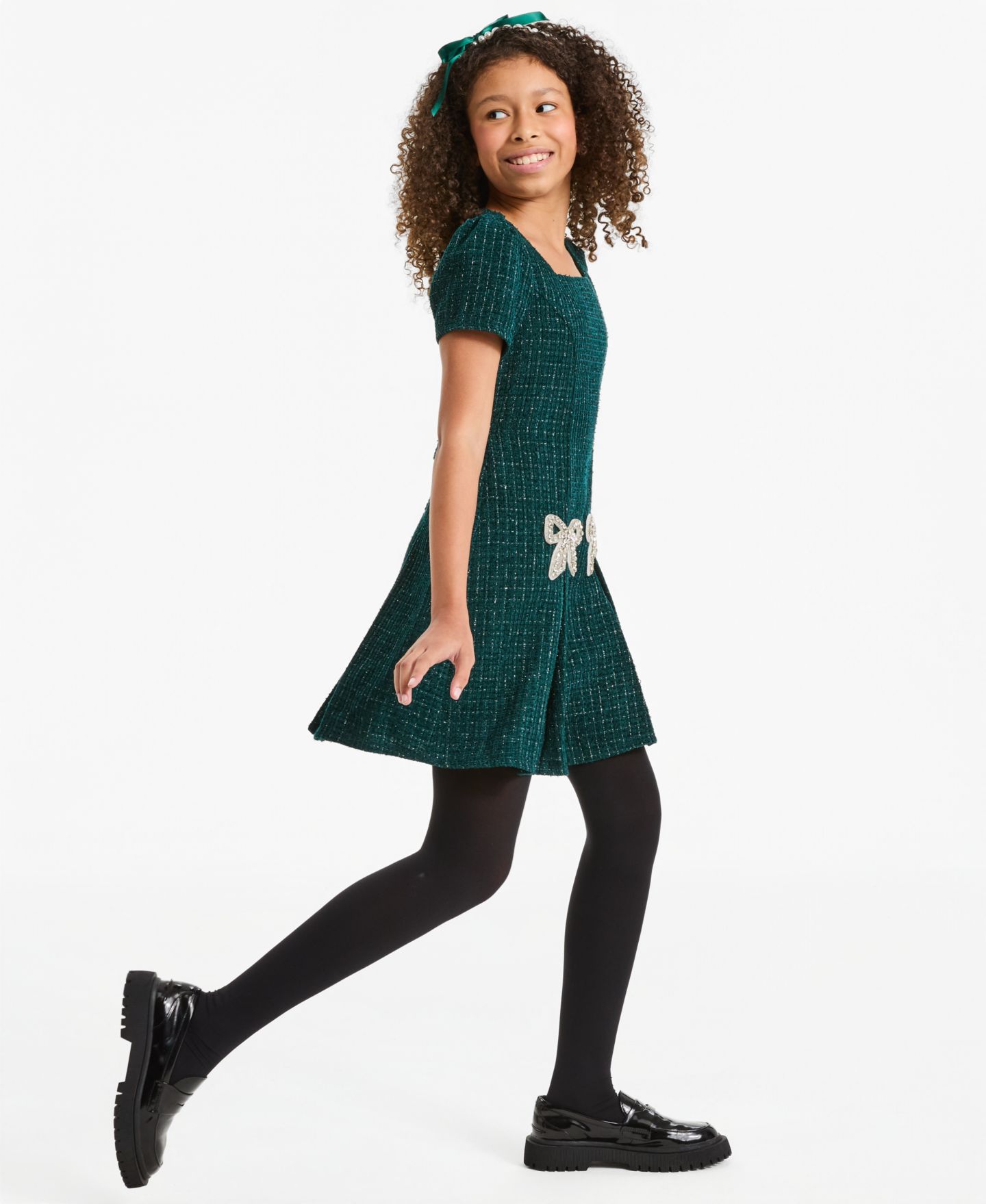 Платье Speechless Knee Length Dress для девочек, цвет: Тёмный зелёный — фото 2