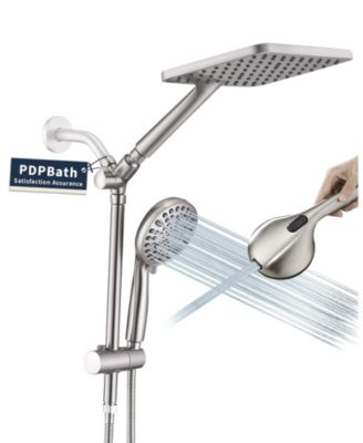 Rainfall Shower Head Handheld Slide Bar Height Adjustable