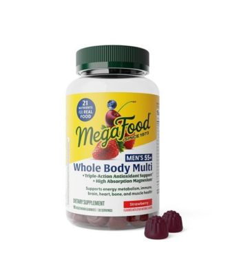 Whole Body Multivitamin Gummies for Men 55+ for Healthy Aging 90 Strawberry Gummies