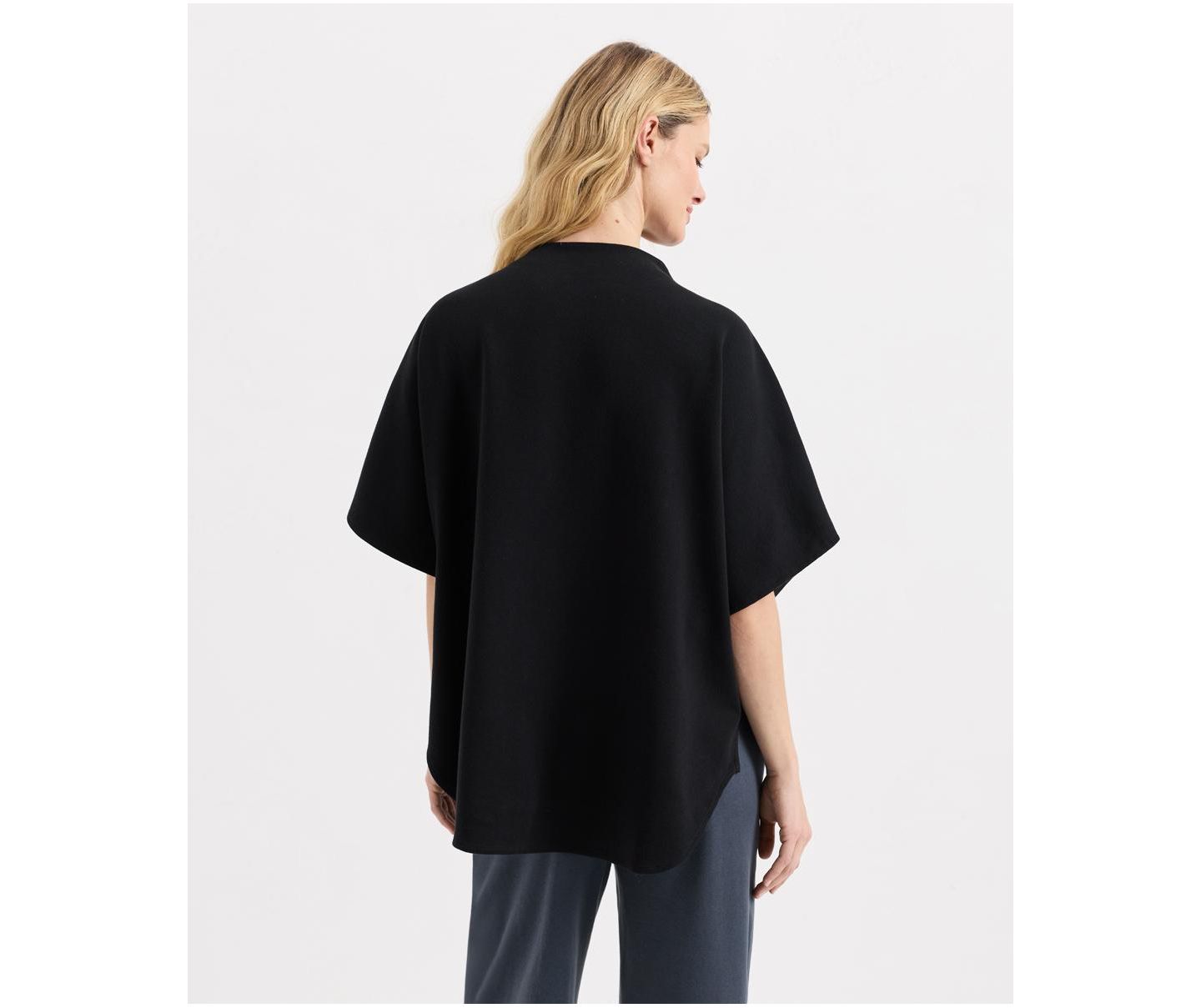 Женский топ Pact Organic Cotton Roam Capelet, цвет: Чёрный — фото 5