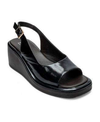 Forever and Always Shoes Women's Orlena Leather Platform Wedge Sandal