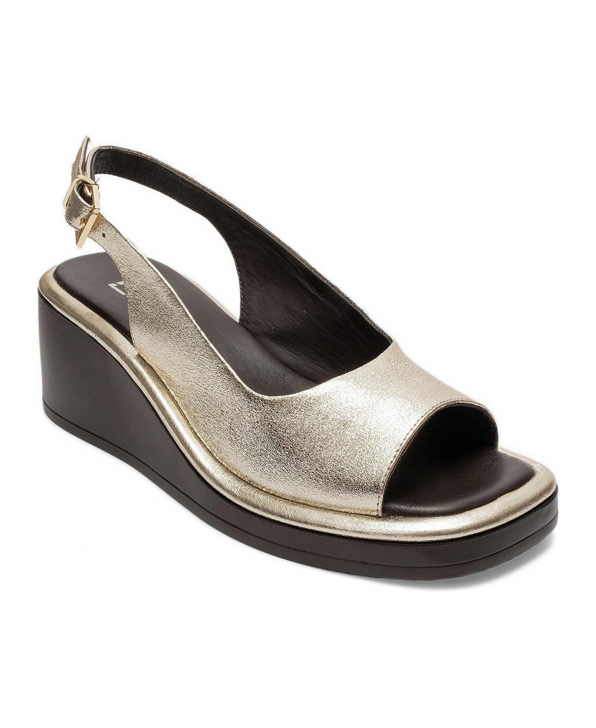Forever and Always Shoes Women's Orlena Leather Platform Wedge Sandal