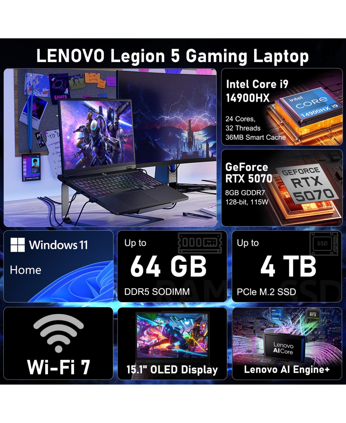 Lenovo Legion 5 Rtx 5070 Oled 15.1" Laptop