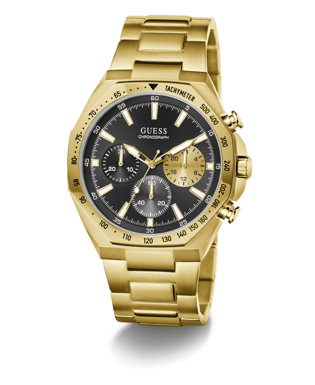 Guess Men's Quartz Gold-Tone Stainless Steel Watch 42mm