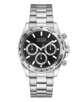 Men's Quartz Silver-Tone Stainless Steel Watch 42mm