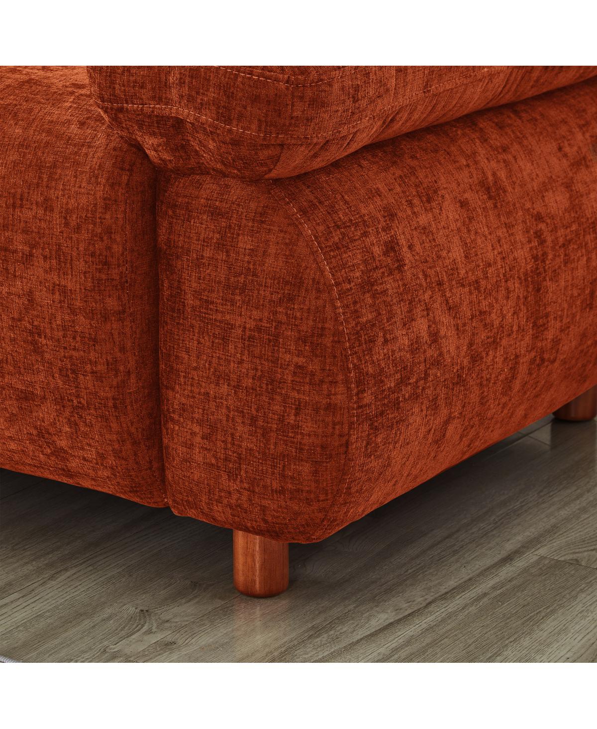 Streamdale Furniture 111" Modern Chenille Modular L-Shaped Sectional Sofa with Ottoman