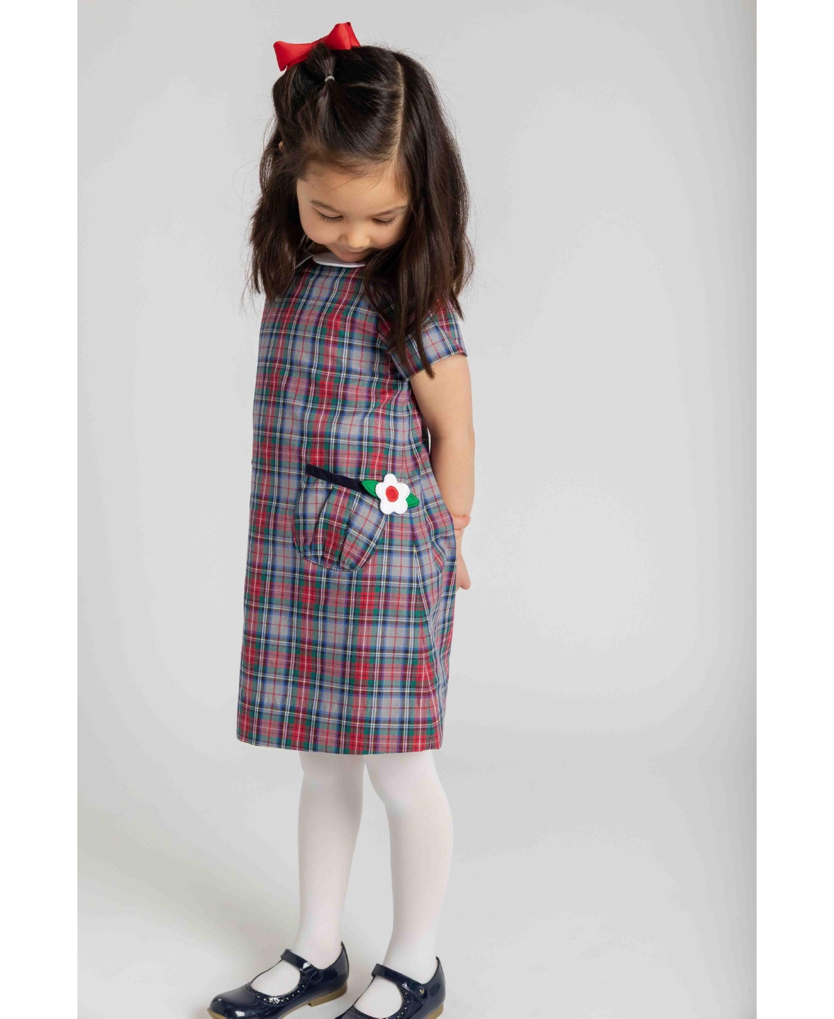 Florence Eiseman Girls' 4-16 Plaid Short-Sleeve A-Line Dress