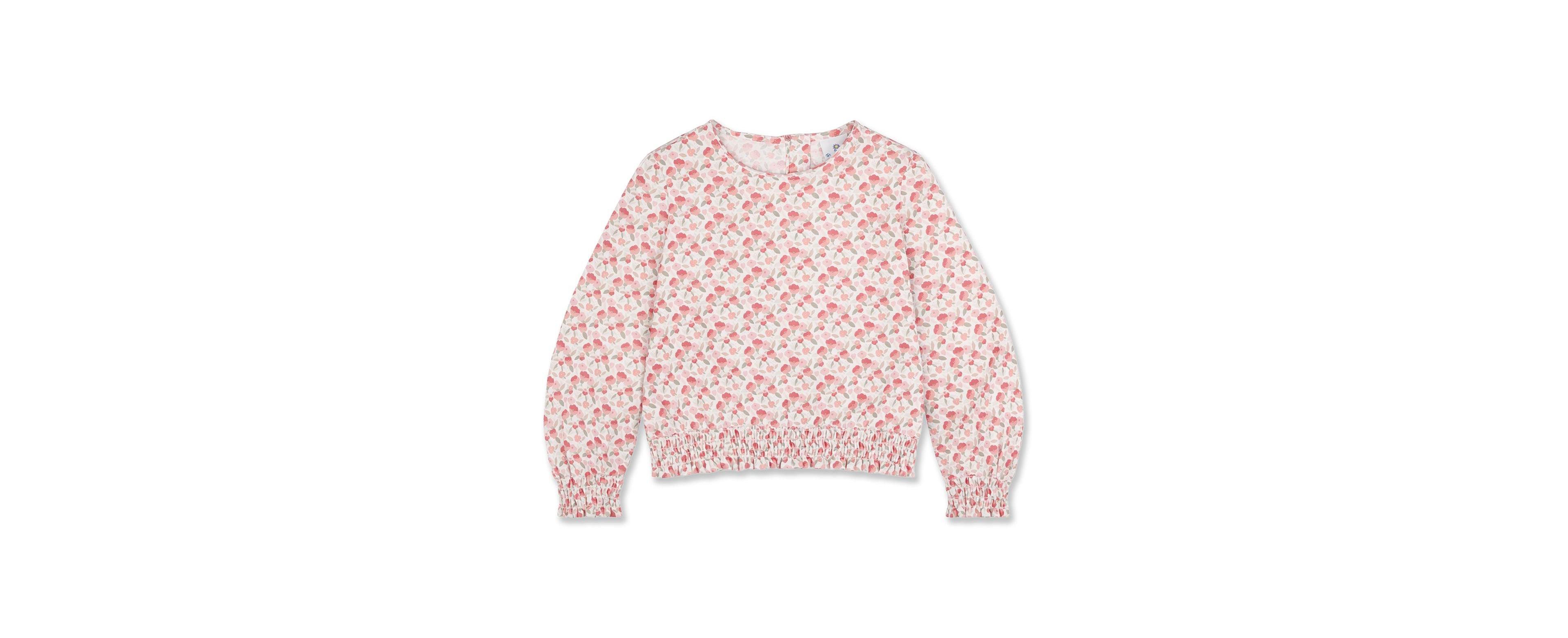 Florence Eiseman Girls (7-14) Floral Top with Rouching