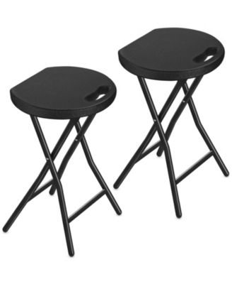 Portable Folding Stool with Handle for Adults Indoor Outdoor Use
