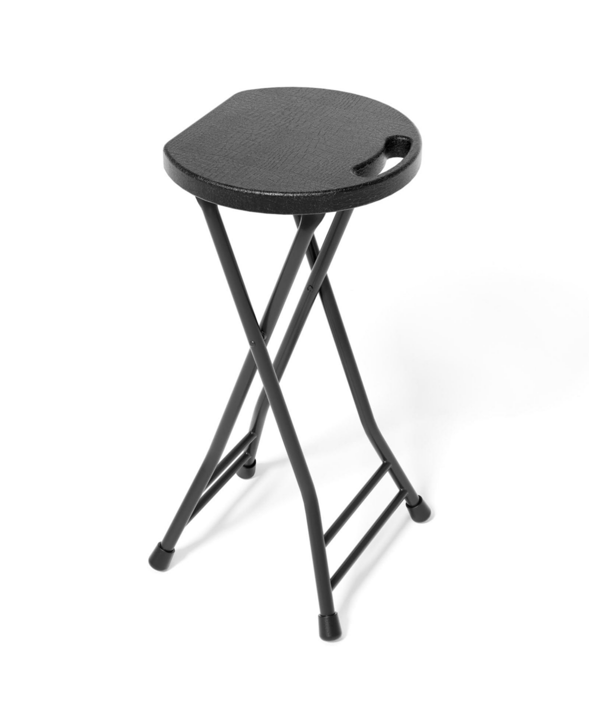 Aofar Folding Stool With Handle Non-slip Feet Steel Plastic Collapsible Indoor Outdoor
