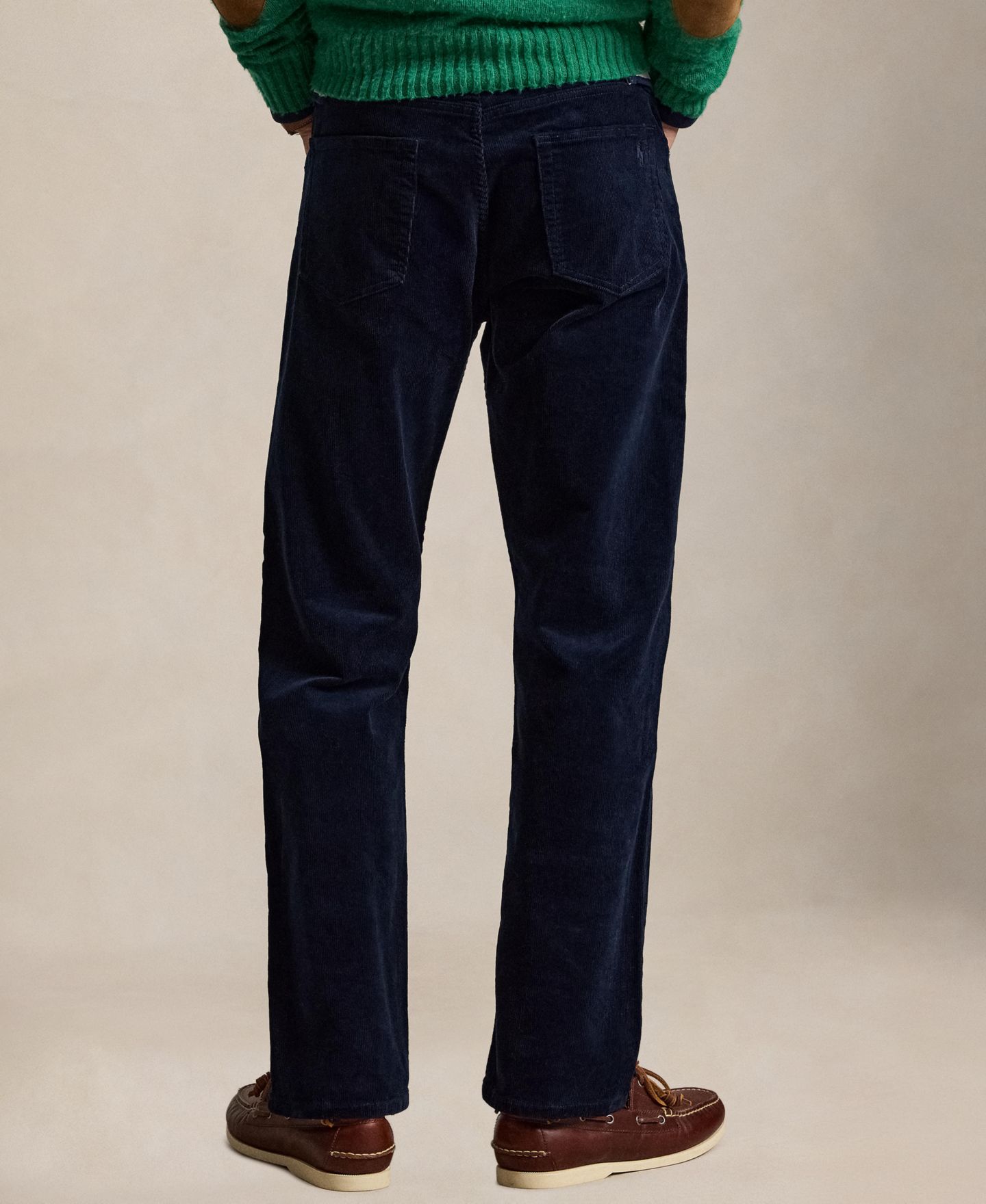 Мужские брюки Polo Ralph Lauren Hampton Stretch Straight-Leg Corduroy, цвет: Тёмно-синий — фото 4