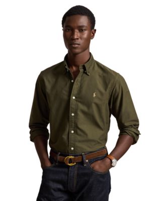 Men's Custom Fit Garment-Dyed Oxford Shirt