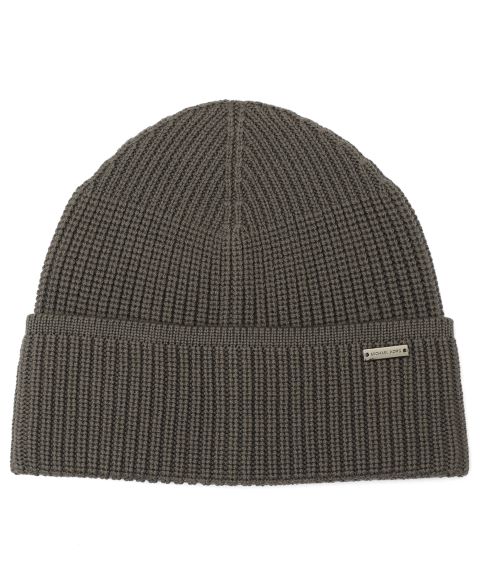 Мужская шапка Michael Kors Merino Wool Ribbed, цвет: Malachite