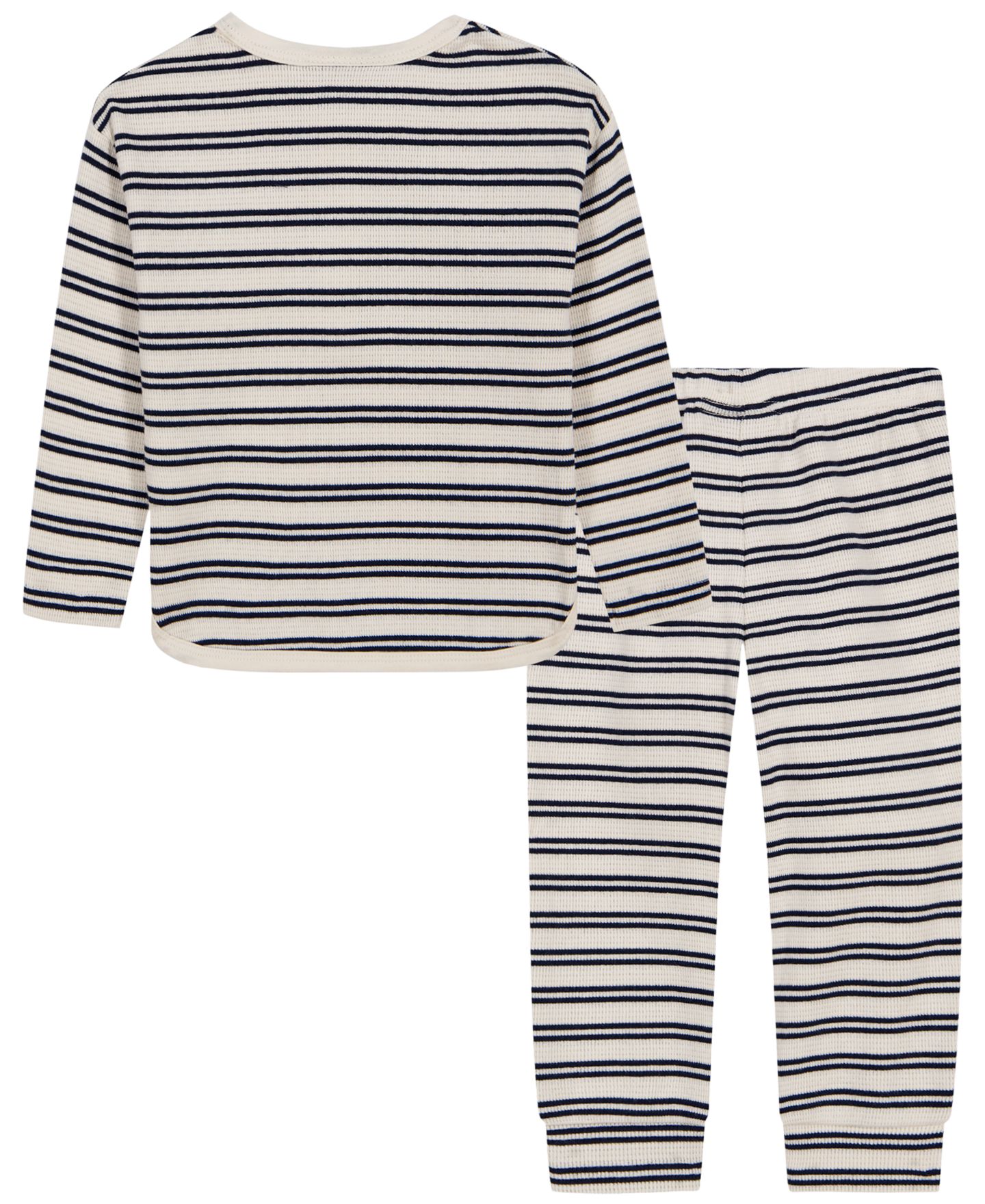 Комплекты Tommy Hilfiger Thermal Long-Sleeve Henley and Joggers, 2-Piece Set для мальчиков-малышей, цвет: Костяной белый / Тёмно-синий — фото 2