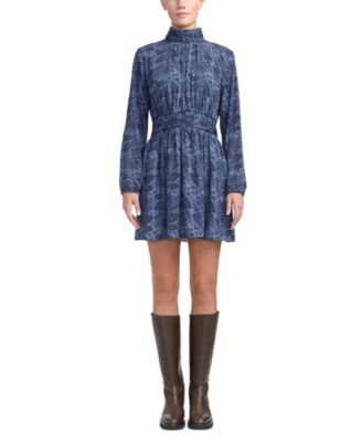 Women's Zaylen Long-Sleeve Floral Fit & Flare Mini Dress