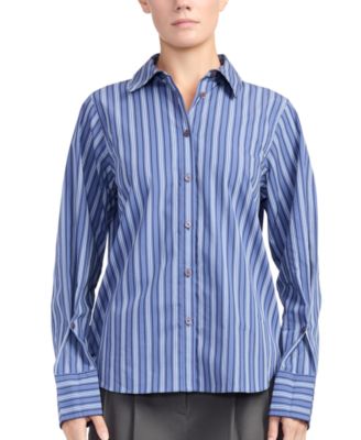 Men's Wesley Striped Relaxed-Fit Button-Down Shirt