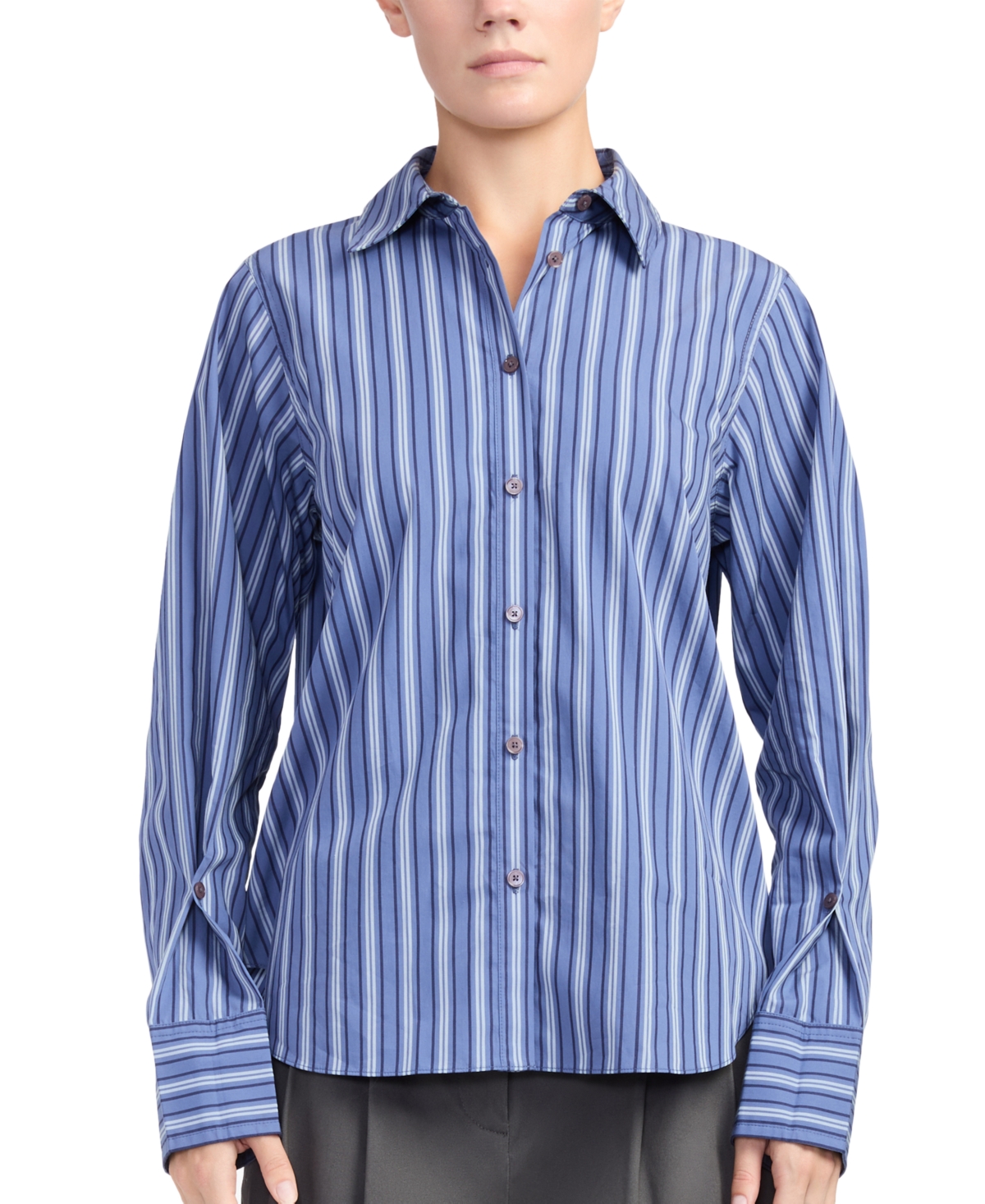 Derek Lam 10 Crosby Men's Wesley Striped Relaxed-Fit Button-Down Shirt