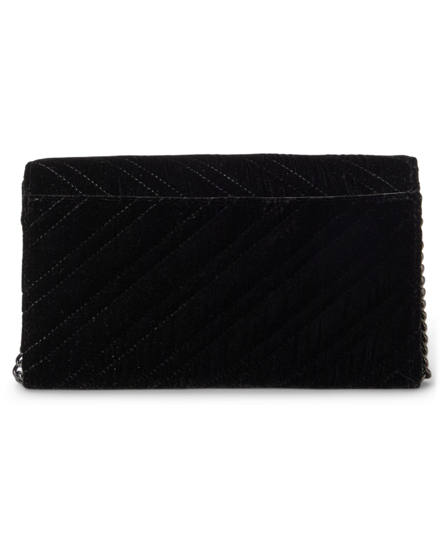 Женская сумка Lauren Ralph Lauren Quilted Velvet Adair II Small Crossbody Handbag, цвет: Чёрный — фото 5