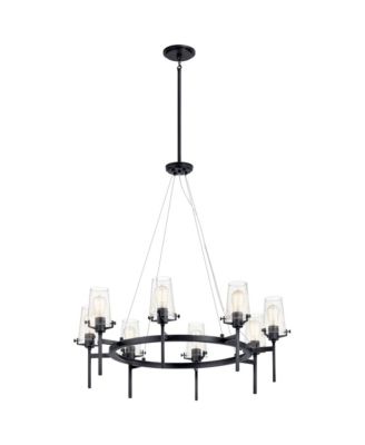 Alton 38" Wide 8-Light Industrial Ring Chandelier