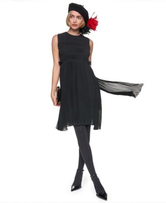 Women's Pleated A-Line Short Dress