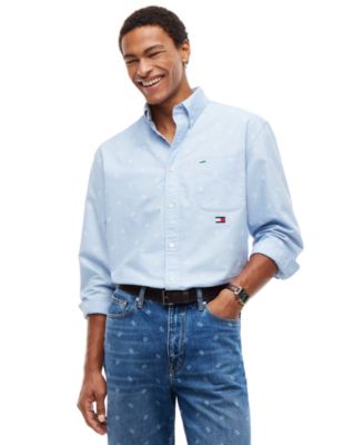 American Oxford Critter Long-Sleeve Button-Down Loose-Fit Shirt