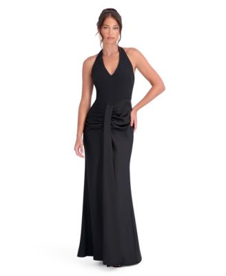 Women's Halter V-Neckline Floor-Length Gown