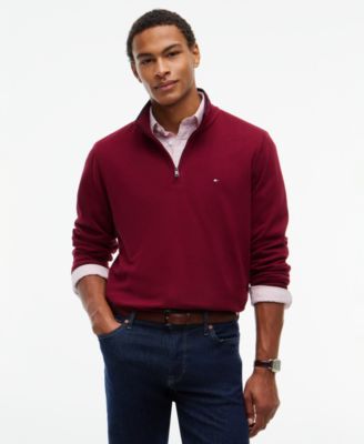 Men's French Rib Quarter-Zip Mock Neck Hoodie