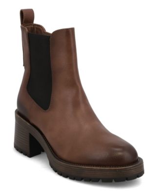 Women's Martelli Lug Sole Chelsea Round Toe Booties