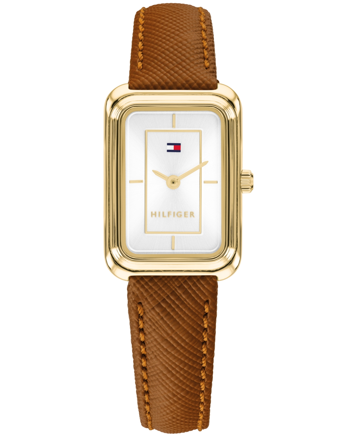 Tommy Hilfiger Women's Quartz Daisy Camel Leather Strap Watch, Water-Resistant to 30 Meters, 20.5mm