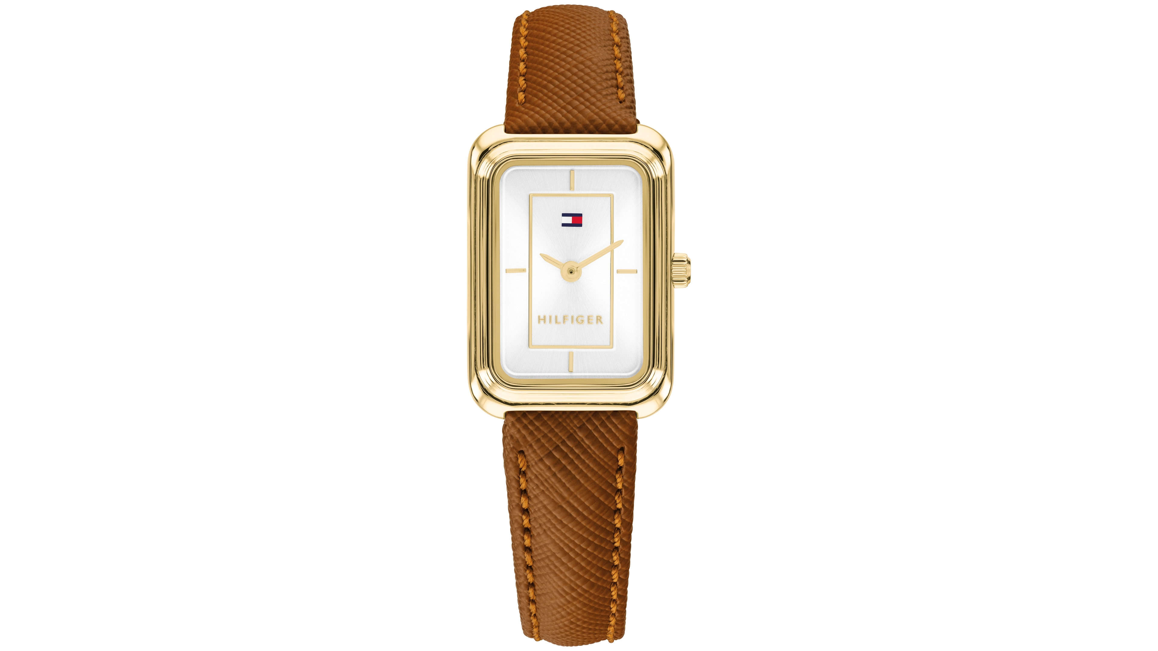 Tommy Hilfiger Women's Quartz Daisy Camel Leather Strap Watch, Water-Resistant to 30 Meters, 20.5mm