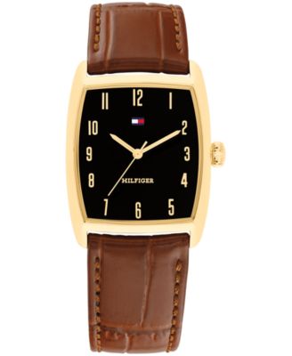 Men's Quartz Brown Leather Watch 30mm