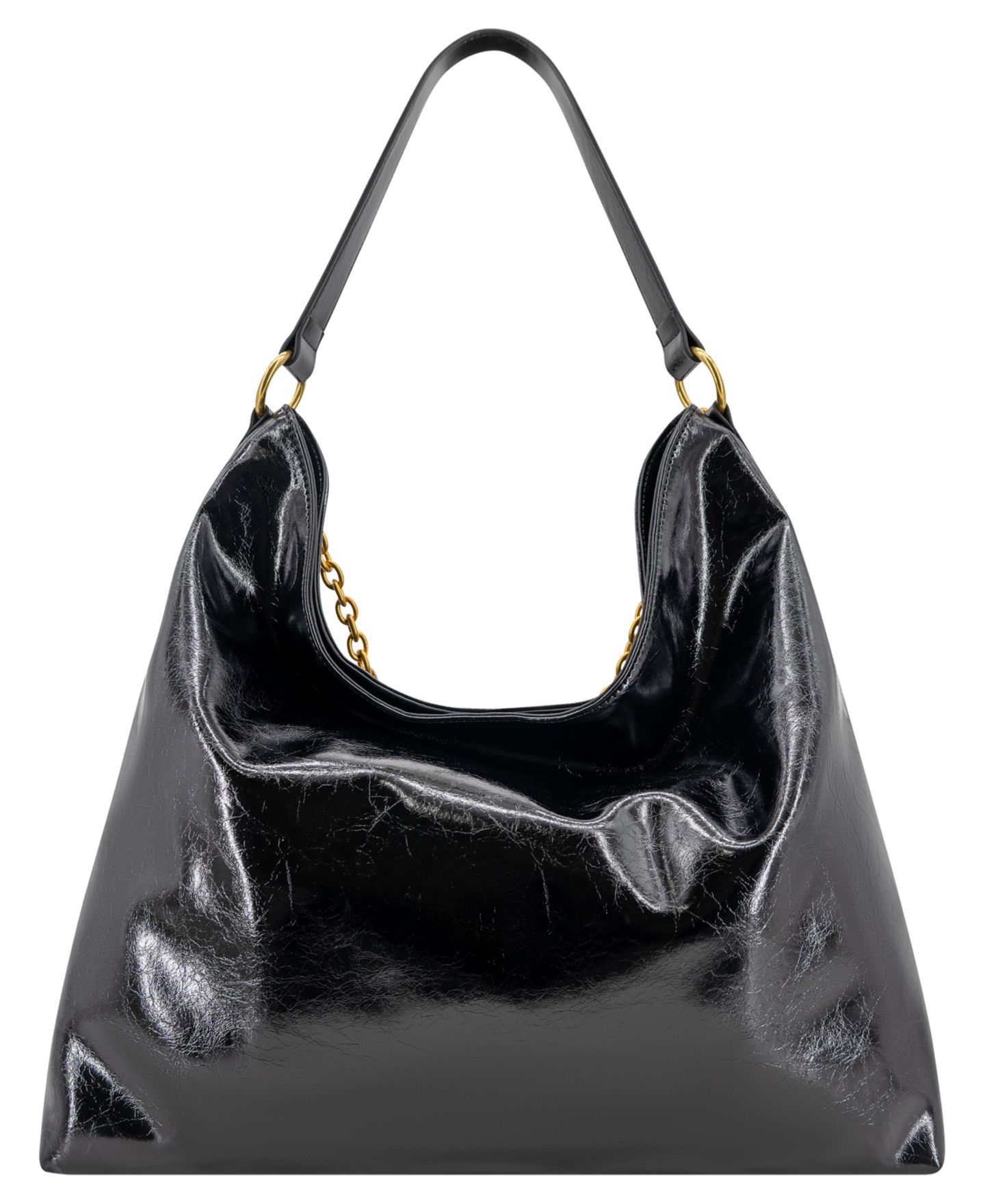 Женская сумка LIKE DREAMS Marlo Distressed Hobo Large Tote Handbag, цвет: Чёрный — фото 2