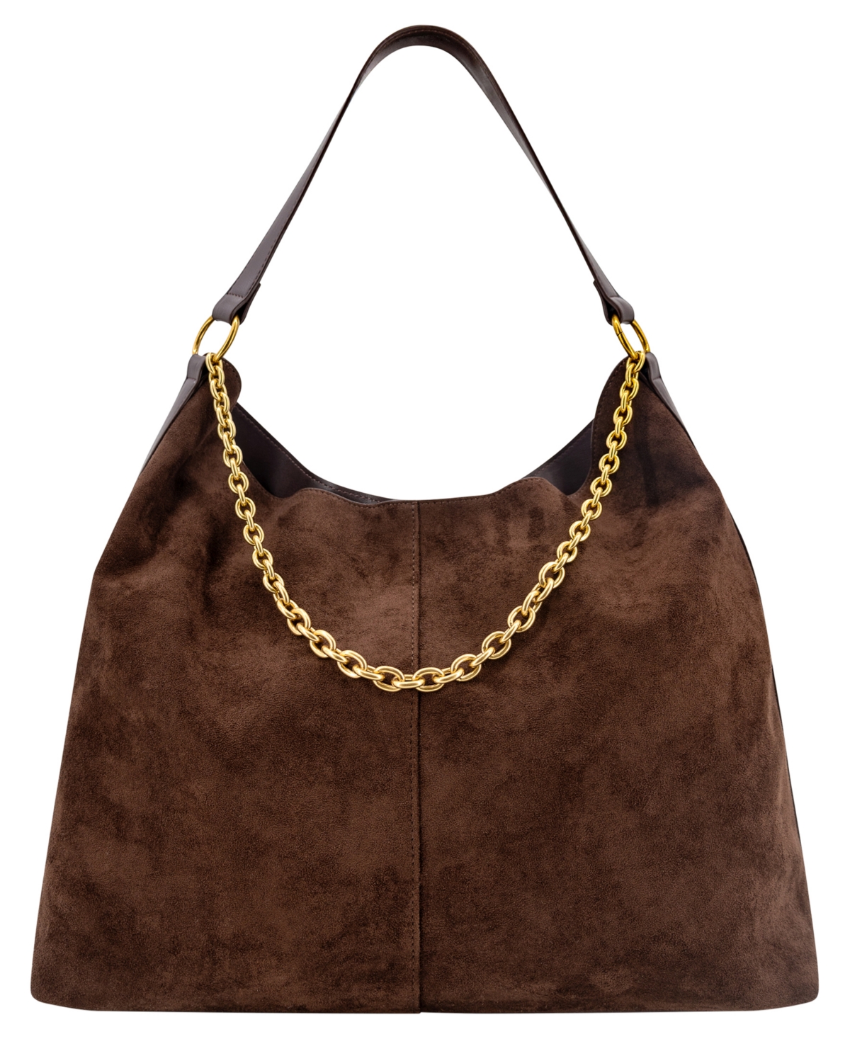 Like Dreams Sava Suede Large Tote Handbag In Brown