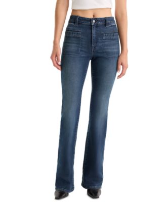 Women's  SoftTech Mid-Rise Flare Dark Rinse Jeans