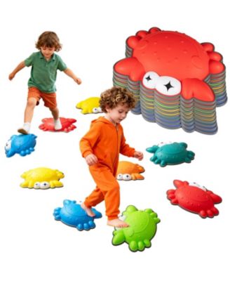 9-Piece Non-Slip Balance Stepping Stones, 16" x 11.5", Ages 3+