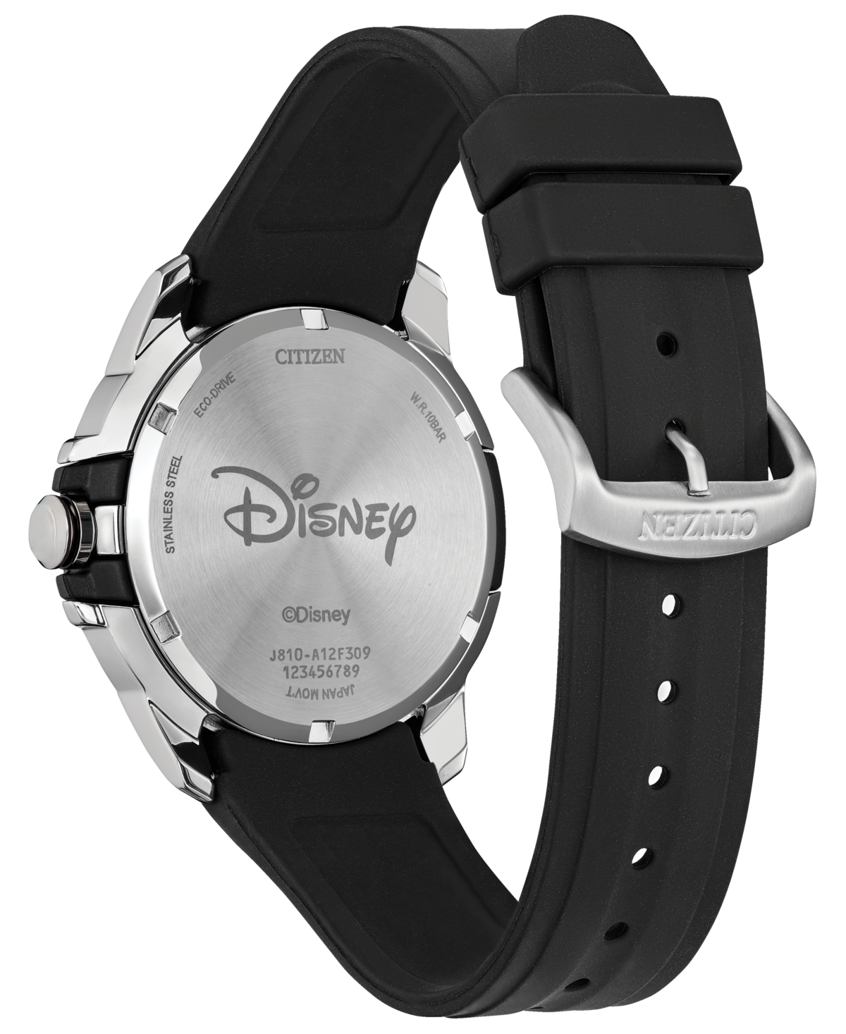 Citizen Men's Mickey Mouse Black Silicone Strap Watch 44mm