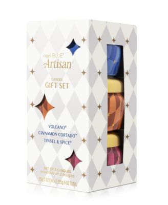 3-Piece Artisan Winter Bazaar Mini Tin Candle Gift Set