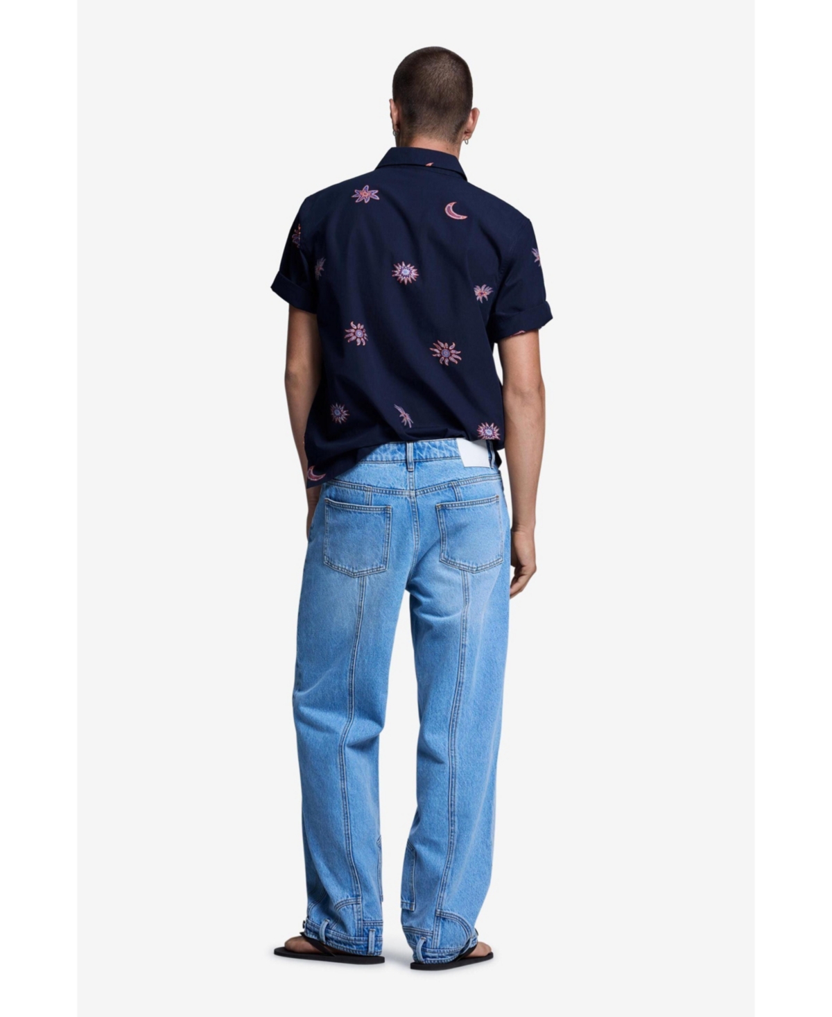 Desigual Men's Wide-Leg Straight-Leg Denim Jeans