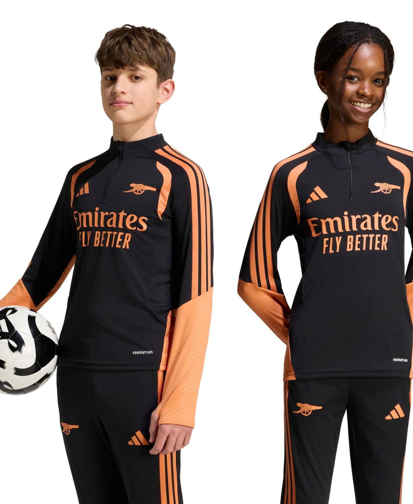 Детская тренировочная кофта adidas Tiro Arsenal FC с воротником-стойкой на молнии до груди — фото 6