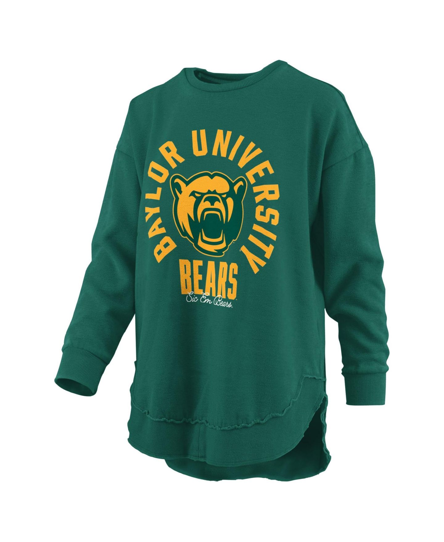 Женская толстовка Pressbox Baylor Bears Blitz Fleece-Lined Graphic Crewneck — фото 2