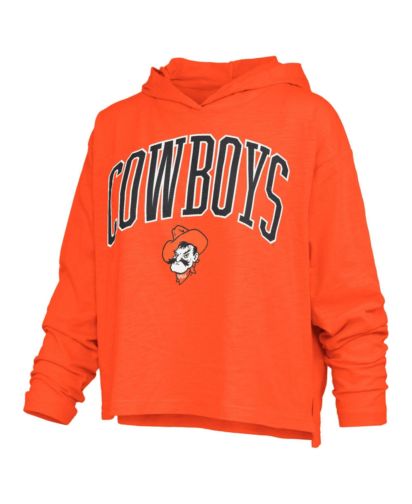 Женская футболка Pressbox Oklahoma State Cowboys Nelson Oversized Slub-Fabric Side-Slit — фото 2