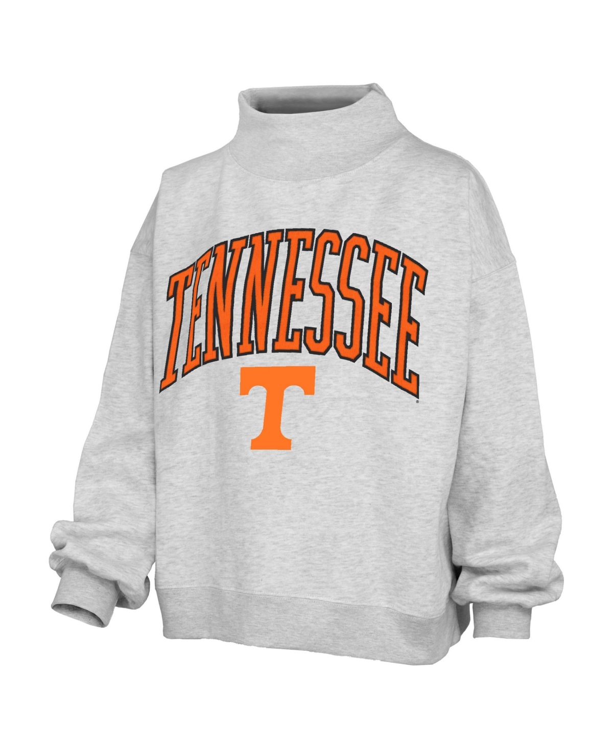 Pressbox Women's Tennessee Volunteers Nelson Texture Lingo Mock Neck Oversized Fleece Sweatshirt