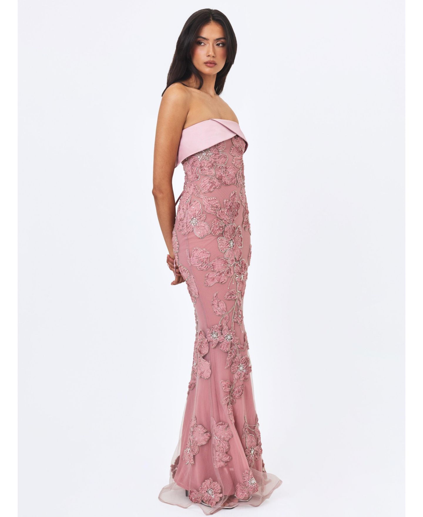 Женское платье Miss Circle Raphaela Corset Strapless Mermaid, цвет: Пыльный розовый — фото 5